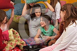 Little Girls Pillowfighting