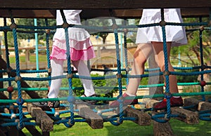 Little girls in playground