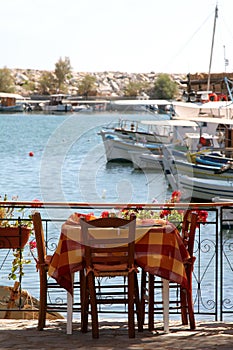 Little greek restaurant by the harbour