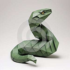 little green snake made out of paper