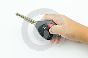 Little hand press unlock on remote control key car