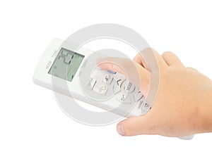 Little hand push button remote control air-condition