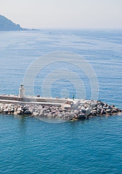 Little harbor of Camogli village in Italy