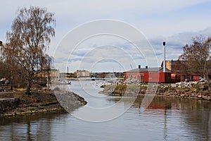 Little harbour on Suomenlinna Sveaborg island photo