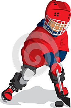 Little hockey player