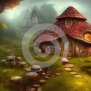 Little house in a mushroom