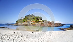 Little island at Number One Beach, Seal Rocks,