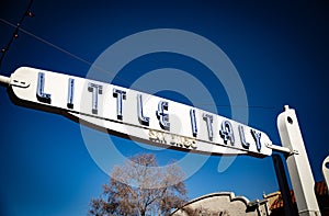 Little Italy Sign - entrance to neighborhood