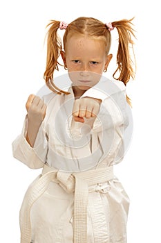 Little karate girl