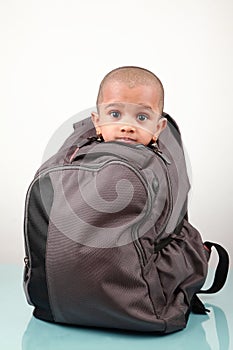 Little kid in a bag