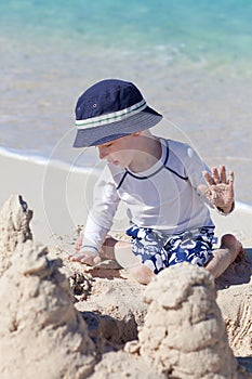 Little kid at the beach