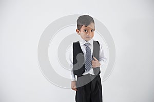 Little kid businessman profession