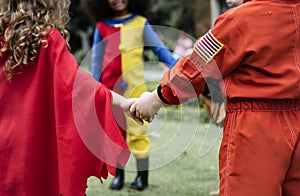 Little kids at a Halloween party