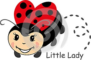 Little Lady. Cartoonish ladybug