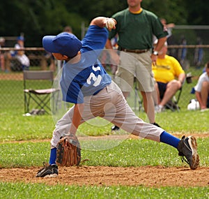 Little league baseball pitcher