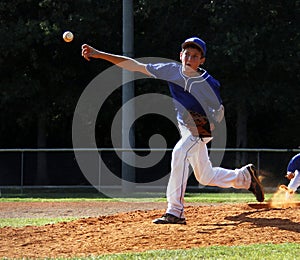 Little league baseball pitcher photo