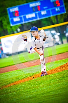 Little league baseball pitcher