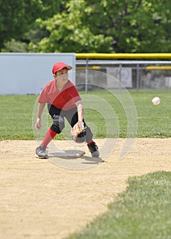 Little league baseball player