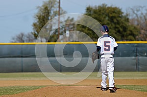 Little league baseball player