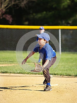 Little league baseball player