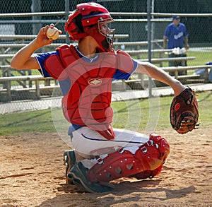 Little League catcher