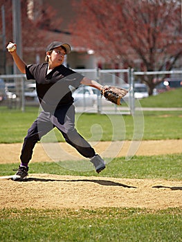 Little league pitcher