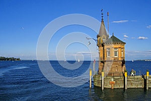 Little Lighthouse in Konstanz, Lake Constance, Baden-Wuerttemberg, Germany photo