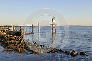 Little lighthouse at sunset