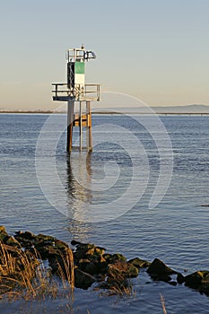 Little lighthouse at sunset