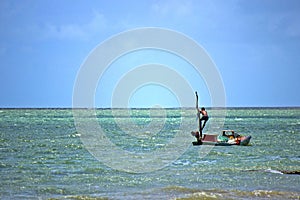 The little man and the immensity of the sea