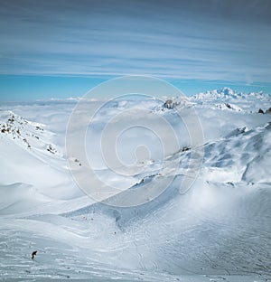little man snowboarding