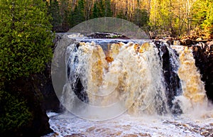 The little manitou falls at Pattison State Park