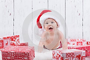 Little x-mas baby with gifts