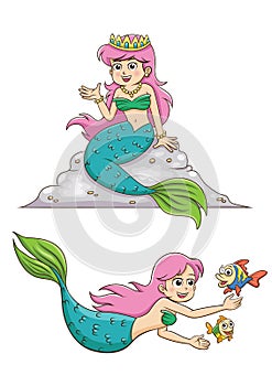 Little mermaid girl