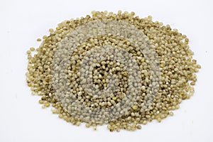 Little millet against a white background, isolated