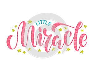 Little miracle lettering with stars