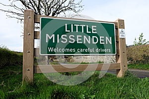 Little Missenden welcomes careful drivers sign