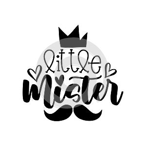 Little Mister - cool crown and mustache