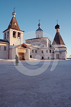 Little monastery in winter