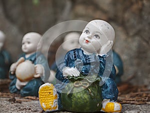 Little monk figurines