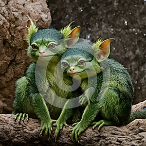 little monstern with sharp teeth, ai-generatet