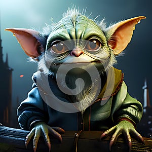 little monstern with sharp teeth, ai-generatet