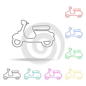 little motorcycle icon icon. Transport Element multi colored icons for mobile concept and web apps. Thin line icon for website des