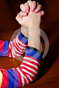 little multiethnic girl praying, kid, child pray concept