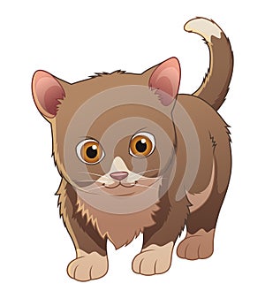 Little Munchkin Cat Cartoon Animal Illustration