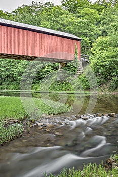 Little Muskingum River and Hume Covered Bridge