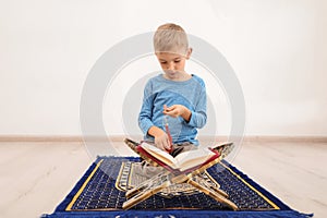 Little Muslim boy with misbaha