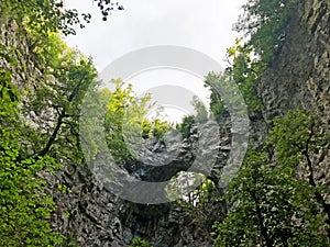 Little Natural Bridge in the valley of the river Rak or Mali naravni most, Cerknica - Notranjska Regional Park, Slovenia