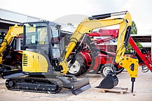 Little New Yellow Excavator on Tracks