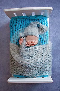 Little newborn babies, baby boy sleep, cute funny baby photo